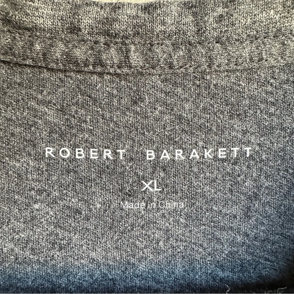 Robert Barakett Men’s Basic Farlow Long Sleeve VNeck Tee Sz XL‎ Dark Grey